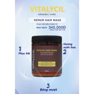 Kem ủ tóc, dầu hấp phục hồi siêu phân tử Vitalycil Repair Mask 250Ml chính hãng