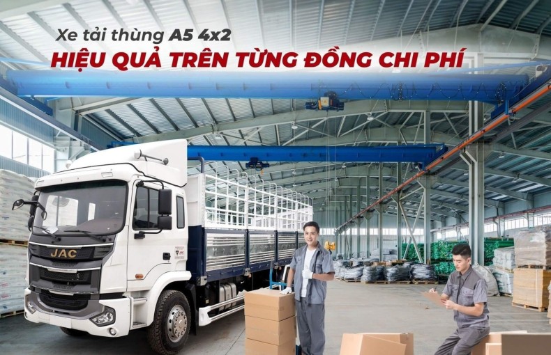 XE TẢI JAC A5 THÙNG BẠT 9,9M 2024